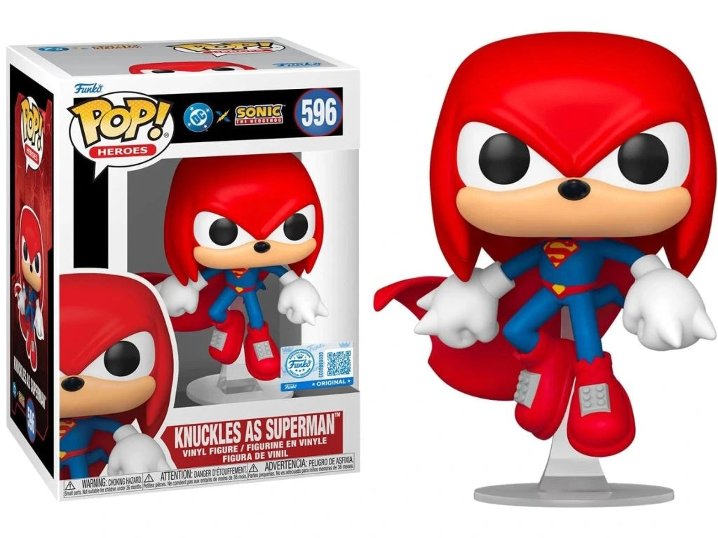 Funko Pop: KNUCKLES as SUPERMAN #596 DC x Sonic the Hedgehog Target Exclusive