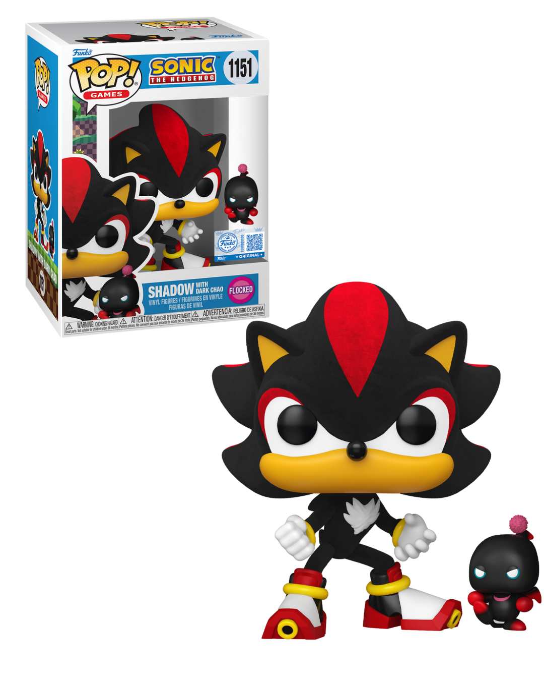 Funko Pop! & Buddy Shadow with Dark Chao (Flocked)