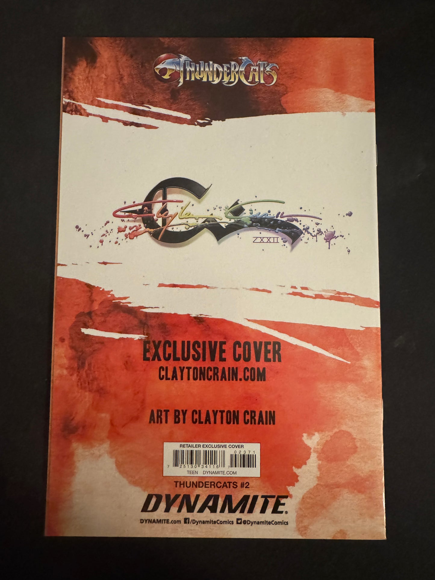 Thundercats Issue #2 - Clayton Crain - Webstore - Virgin (Limited 333)